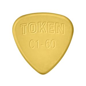Close-up image of Token Amber C1-60 flatpick