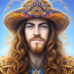 Skyler, as rendered in a hat made of bread